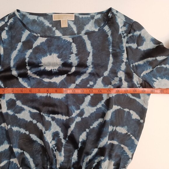 Women's Michael Kors Blue Tie Dye Blouse Size Small - Picture 8 of 9